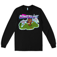 Black powerline Long Sleeve Tee - linhVisuals