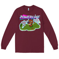 Burgundy powerline Long Sleeve Tee - linhVisuals