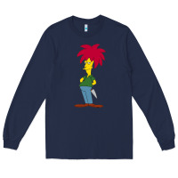 Navy simpson Long Sleeve Tee - linhVisuals
