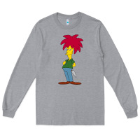 Heather Grey simpson Long Sleeve Tee - linhVisuals