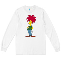 White simpson Long Sleeve Tee - linhVisuals