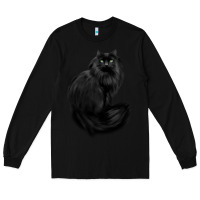 Black black cat Long Sleeve Tee - linhVisuals