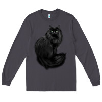 Smoke black cat Long Sleeve Tee - linhVisuals