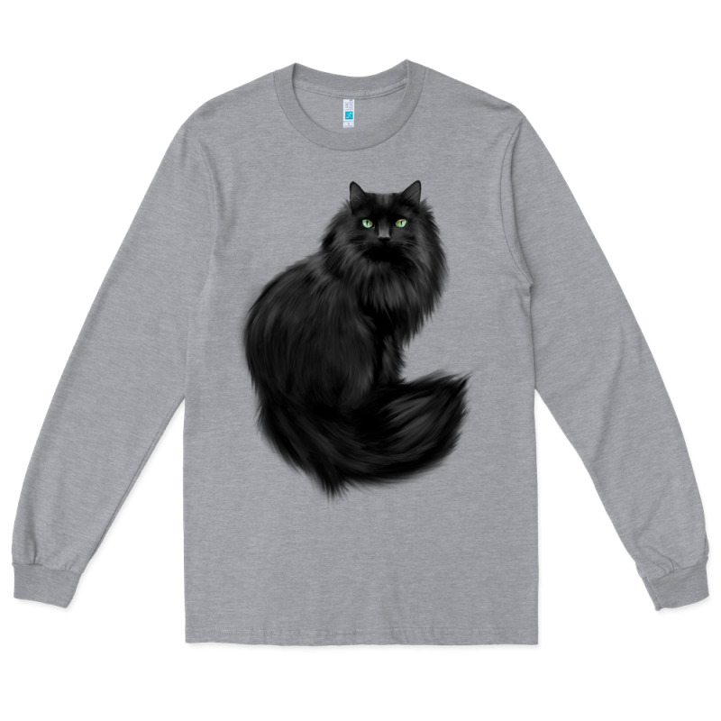 Black Cat Long Sleeve Tee by linhVisuals | Teevron