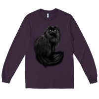 Plum black cat Long Sleeve Tee - linhVisuals