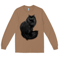 Toasted Coconut black cat Long Sleeve Tee - linhVisuals