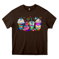 Chocolate Brown pride lgbtq coffee cups Heavy Core Tee - OliviaCreatesArt