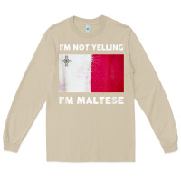 Mushroom i'm not yelling i'm maltese shirt  malta flag t shirt Long Sleeve Tee - linhVisuals