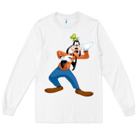 White goofy Long Sleeve Tee - linhVisuals