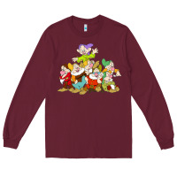 Burgundy grumpy dopey dwarf Long Sleeve Tee - linhVisuals