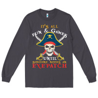 Smoke it's all fun & games until someone needs an eyepatch pirate t shirt Long Sleeve Tee - linhVisuals
