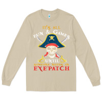 Mushroom it's all fun & games until someone needs an eyepatch pirate t shirt Long Sleeve Tee - linhVisuals