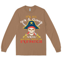 Toasted Coconut it's all fun & games until someone needs an eyepatch pirate t shirt Long Sleeve Tee - linhVisuals
