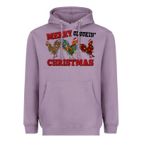 Lavender Merry Cluckin' Christmas Heavyweight Hoodie - RanaPortraitStore