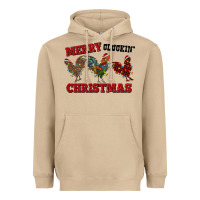 Mushroom Merry Cluckin' Christmas Heavyweight Hoodie - RanaPortraitStore
