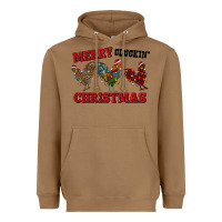 Toasted Coconut Merry Cluckin' Christmas Heavyweight Hoodie - RanaPortraitStore