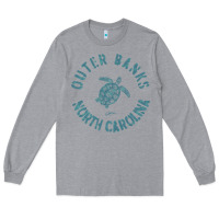 Heather Grey jcombs outer banks, nc, sea turtle hoodie Long Sleeve Tee - linhVisuals