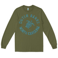 Army Green jcombs outer banks, nc, sea turtle hoodie Long Sleeve Tee - linhVisuals