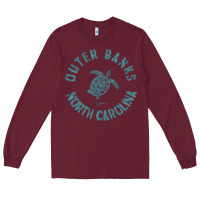 Burgundy jcombs outer banks, nc, sea turtle hoodie Long Sleeve Tee - linhVisuals