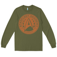 Army Green star fleet academy dropout stars trekie trek geek Long Sleeve Tee - linhVisuals