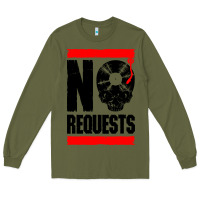 Army Green no requests dj turntable vinyl record Long Sleeve Tee - linhVisuals