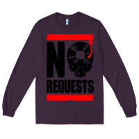 Plum no requests dj turntable vinyl record Long Sleeve Tee - linhVisuals