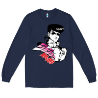 Navy josuke very bizarre Long Sleeve Tee - linhVisuals