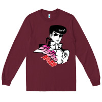 Burgundy josuke very bizarre Long Sleeve Tee - linhVisuals