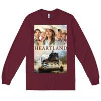 Burgundy heartland for men and women Long Sleeve Tee - linhVisuals