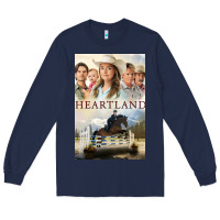 Navy heartland for men and women Long Sleeve Tee - linhVisuals