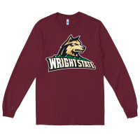 Burgundy wright state Long Sleeve Tee - linhVisuals