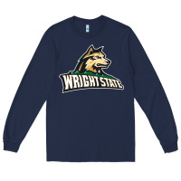 Navy wright state Long Sleeve Tee - linhVisuals