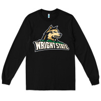Black wright state Long Sleeve Tee - linhVisuals