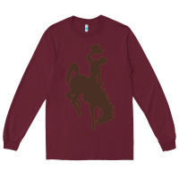 Burgundy wyoming athletics Long Sleeve Tee - linhVisuals