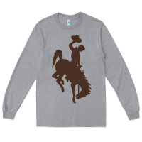Heather Grey wyoming athletics Long Sleeve Tee - linhVisuals