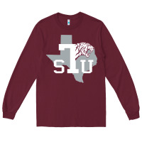 Burgundy texas southern Long Sleeve Tee - linhVisuals