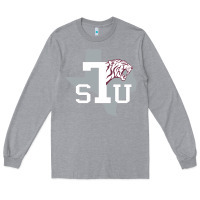 Heather Grey texas southern Long Sleeve Tee - linhVisuals