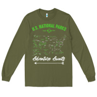Army Green national parks adventure lover camping hiking camper fan t shirt Long Sleeve Tee - linhVisuals