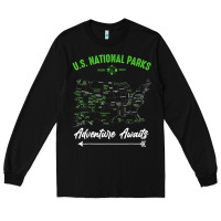 Black national parks adventure lover camping hiking camper fan t shirt Long Sleeve Tee - linhVisuals