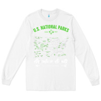 White national parks adventure lover camping hiking camper fan t shirt Long Sleeve Tee - linhVisuals