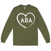 Army Green aba therapy gift for behavior analyst  womens aba premium t shirt Long Sleeve Tee - linhVisuals