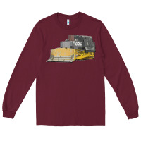 Burgundy killdozer tread back tank top Long Sleeve Tee - linhVisuals