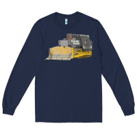 Navy killdozer tread back tank top Long Sleeve Tee - linhVisuals