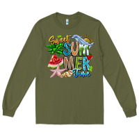 Army Green summer time Long Sleeve Tee - CowhideDigitalArt