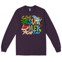 Plum summer time Long Sleeve Tee - CowhideDigitalArt