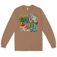Toasted Coconut summer time Long Sleeve Tee - CowhideDigitalArt