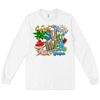 White summer time Long Sleeve Tee - CowhideDigitalArt