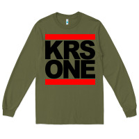 Army Green hip hop krs one Long Sleeve Tee - linhVisuals
