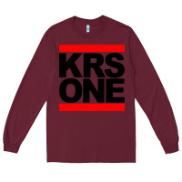 Burgundy hip hop krs one Long Sleeve Tee - linhVisuals