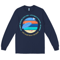 Navy delaware seashore state park t  shirt delaware seashore state park, de Long Sleeve Tee - linhVisuals